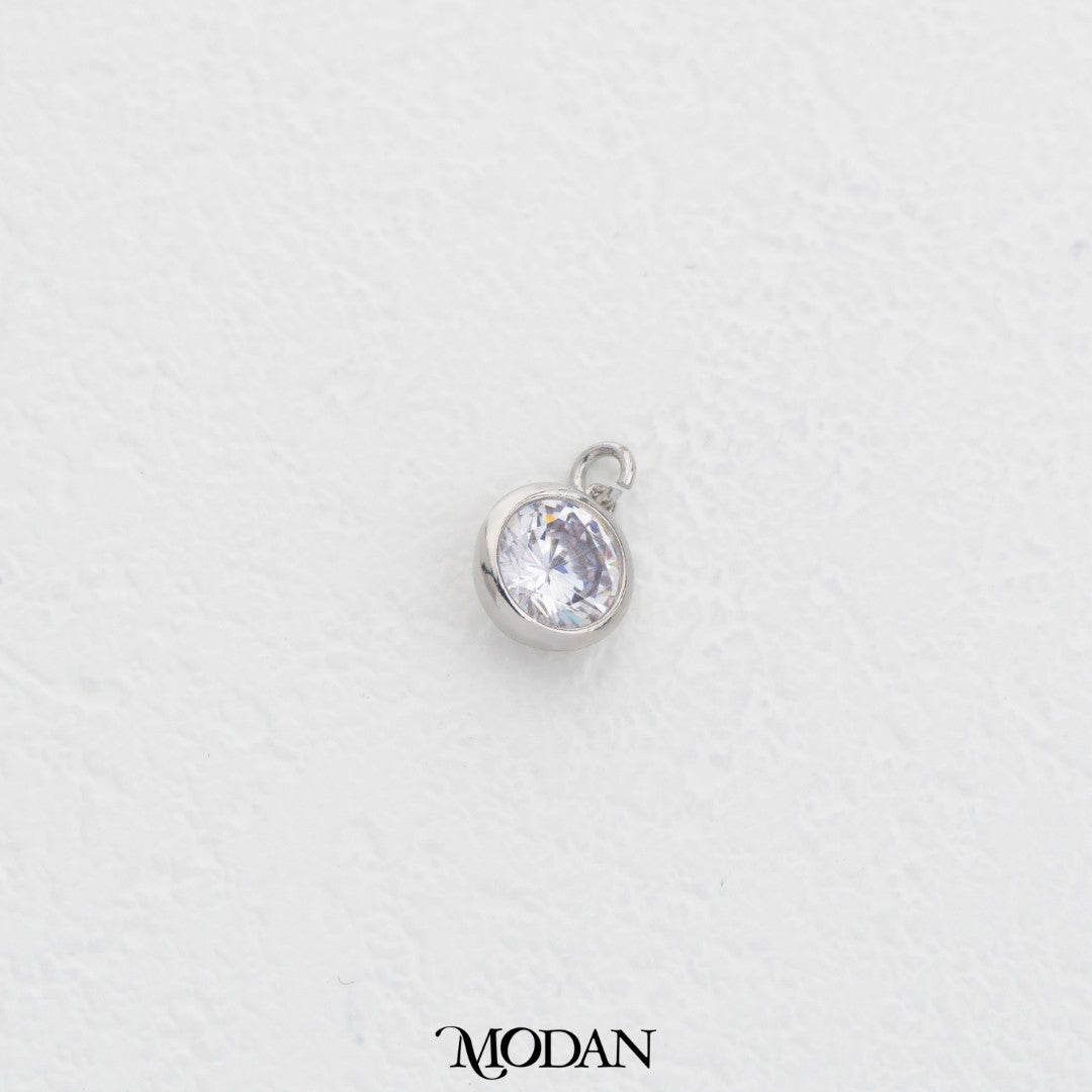Plain Round DIY Charm Liontin Bulat Polos Hypoallergenic Gold Plated