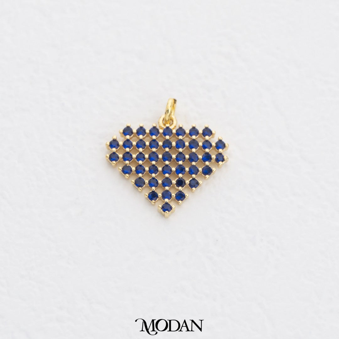 Cluster Colorful Heart DIY Charm Liontin Hati Rangkaian Warna Warni Hypoallergenic Gold Filled