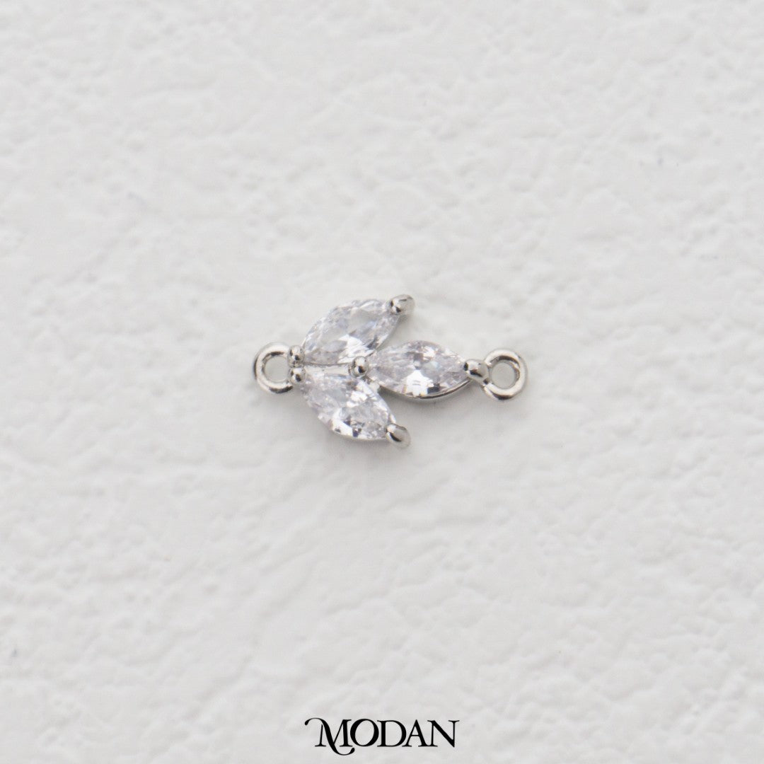 Sparkling Leaf Connector DIY Connector Liontin Konektor Daun Pesta Hypoallergenic Gold Filled