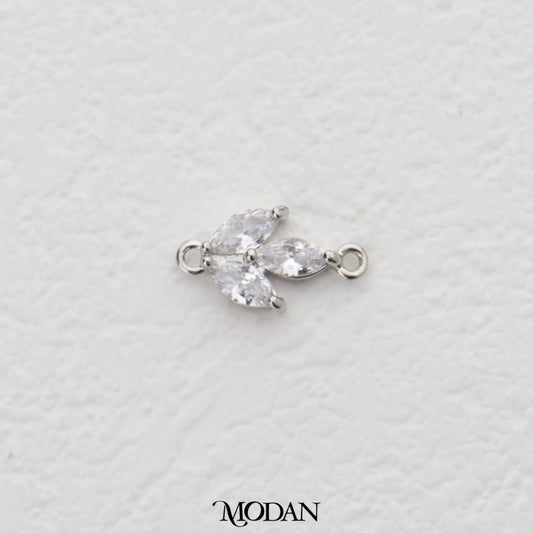 Sparkling Leaf Connector DIY Connector Liontin Konektor Daun Pesta Hypoallergenic Gold Filled