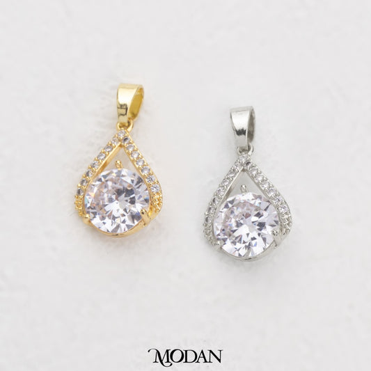 Sparkling teardrop Charm Liontin Tetes Air Mata Kecil Hypoallergenic Gold Filled