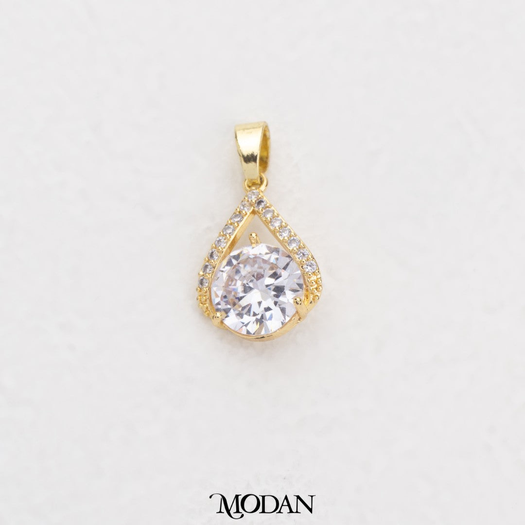 Sparkling teardrop Charm Liontin Tetes Air Mata Kecil Hypoallergenic Gold Filled