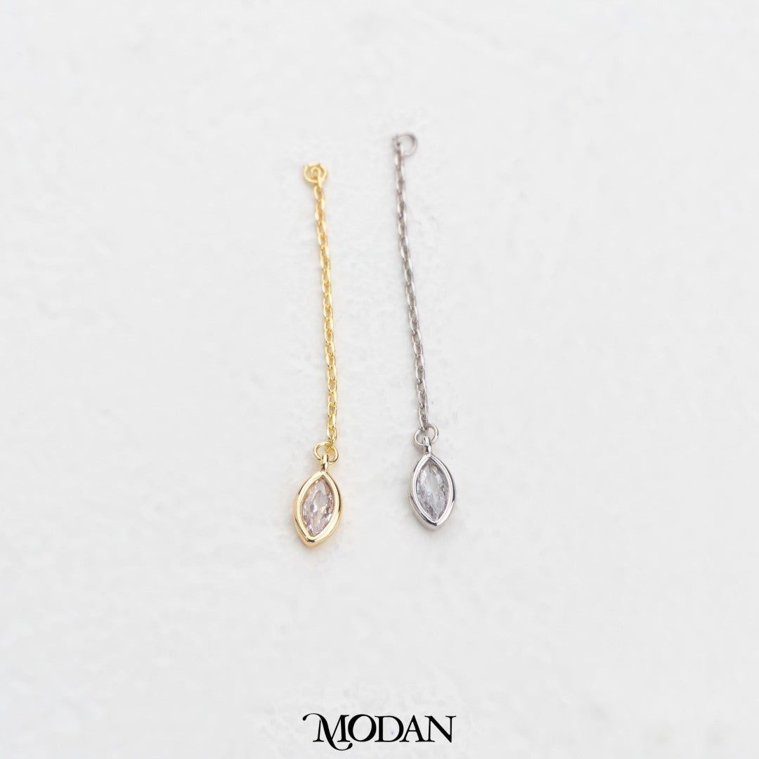 Teardrop With Chain Charm DIY Charm Liontin Tetes Air Dengan Rantai Hypoallergenic Gold Filled