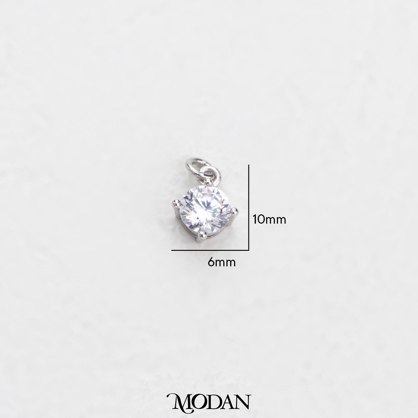 Mini Solitaire Charm DIY Charm Liontin Bulat Kecil Pesta Hypoallergenic Gold Filled