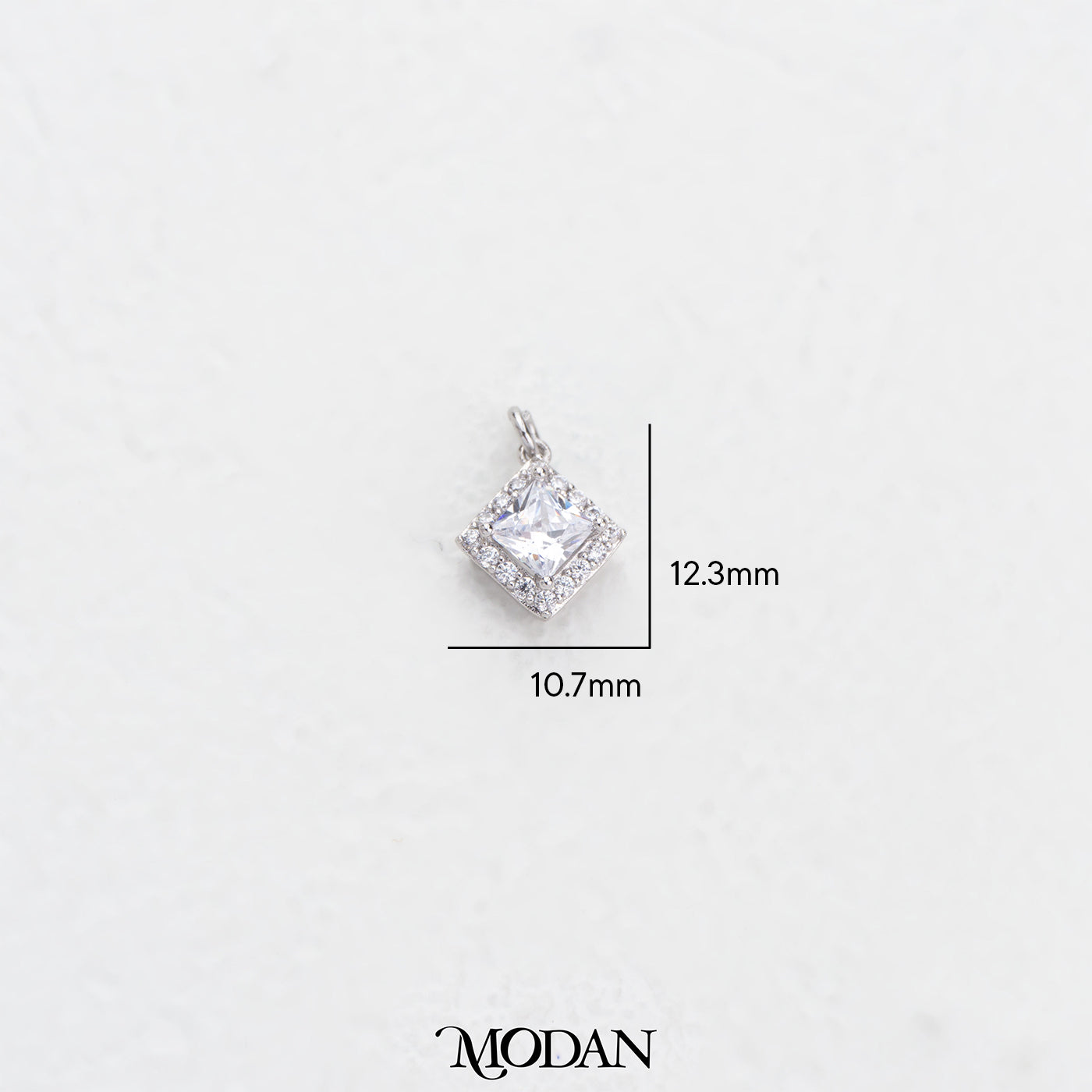 Sparkling Mini Rhombus Shaped DIY Charm Liontin belah Ketupat Hypoallergenic Gold Filled
