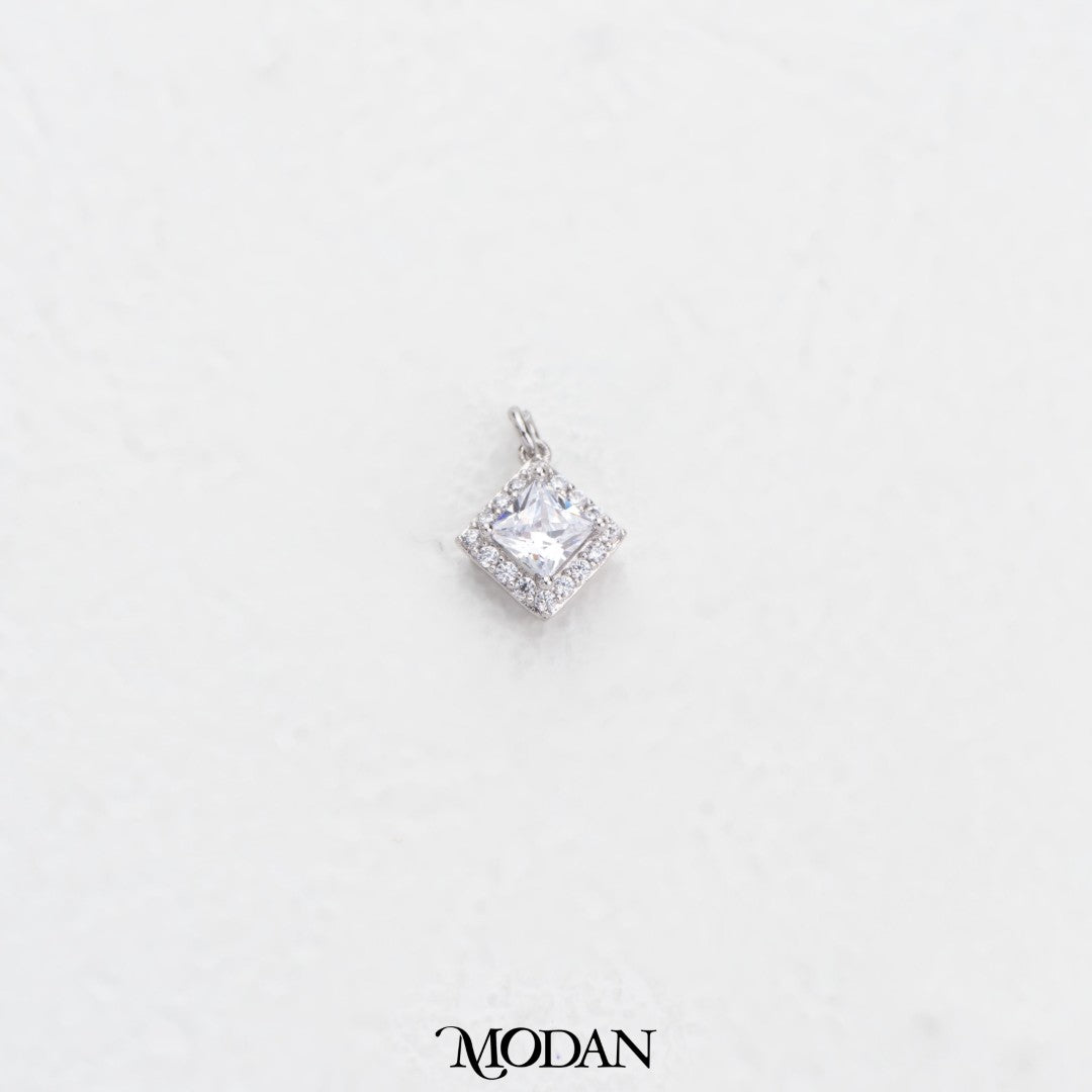 Sparkling Mini Rhombus Shaped DIY Charm Liontin belah Ketupat Hypoallergenic Gold Filled