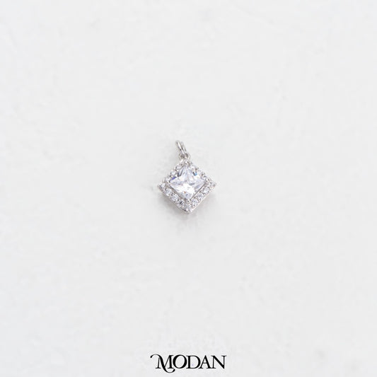 Sparkling Mini Rhombus Shaped DIY Charm Liontin belah Ketupat Hypoallergenic Gold Filled