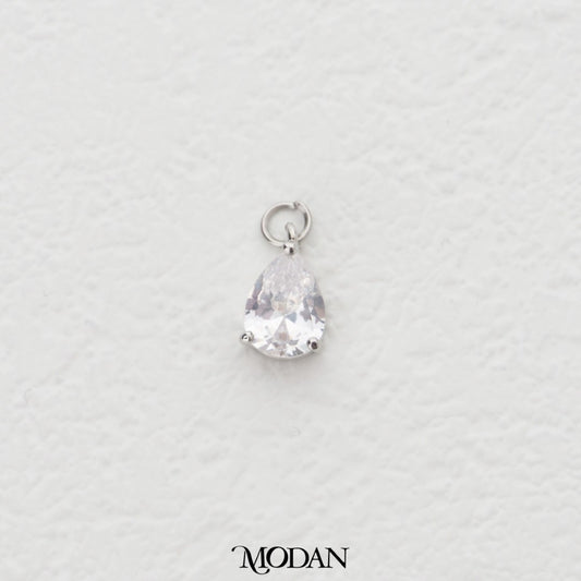 Mini Sparkling CZ Teardrop DIY Charm Liontin Tetes Air Mata Kecil Hypoallergenic Gold Filled