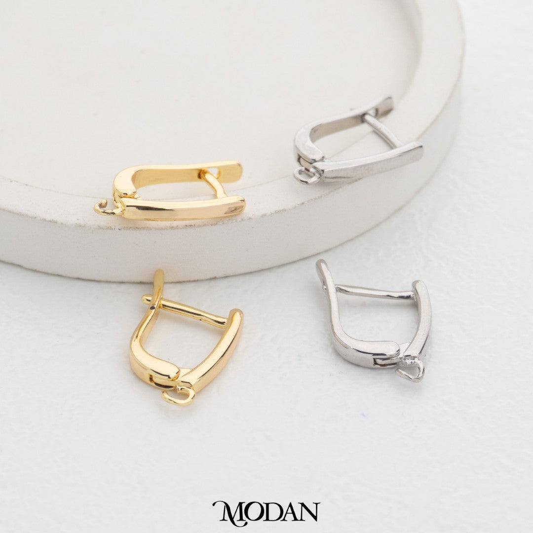 Plain Bar English Lock Earrings DIY Earrings Findings Pengait Anting Polos Unfinished Hypoallergenic Gold Filled