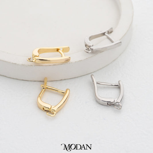 Plain Bar English Lock Earrings DIY Earrings Findings Pengait Anting Polos Unfinished Hypoallergenic Gold Filled