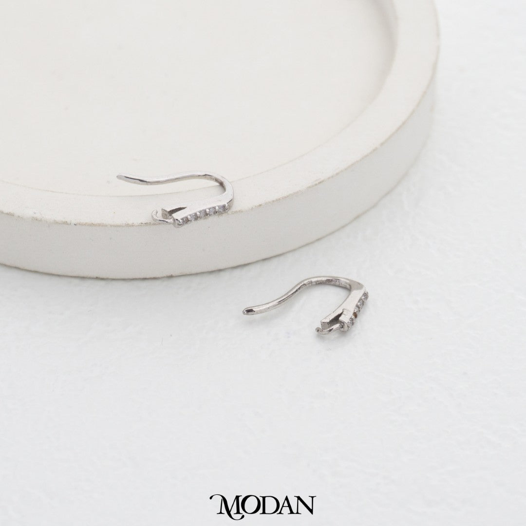 (11mm) Micro Paved Hook Earrings Findings Pengait Anting Gantung Polos Unfinished Hypoallergenic Gold Plated