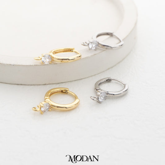 (17mm) Plain Marquise Hoops Earrings DIY Earrings Findings Pengait Anting Polos Hypoallergenic Gold Filled