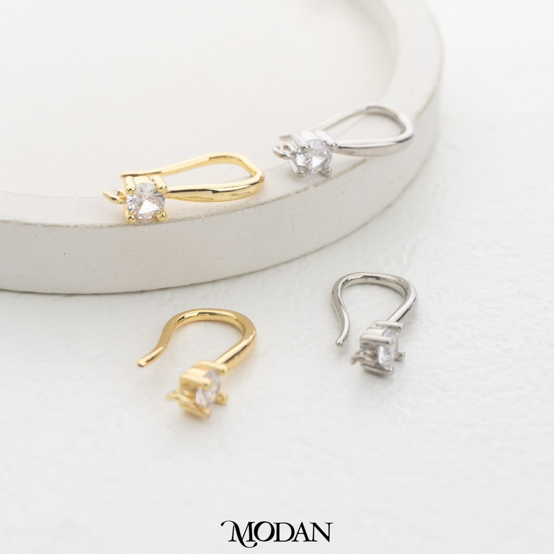 (18.5mm) Plain Solitaire Hook Earrings DIY Earrings Findings Pengait Anting Gantung Unfinished Hypoallergenic Gold Filled