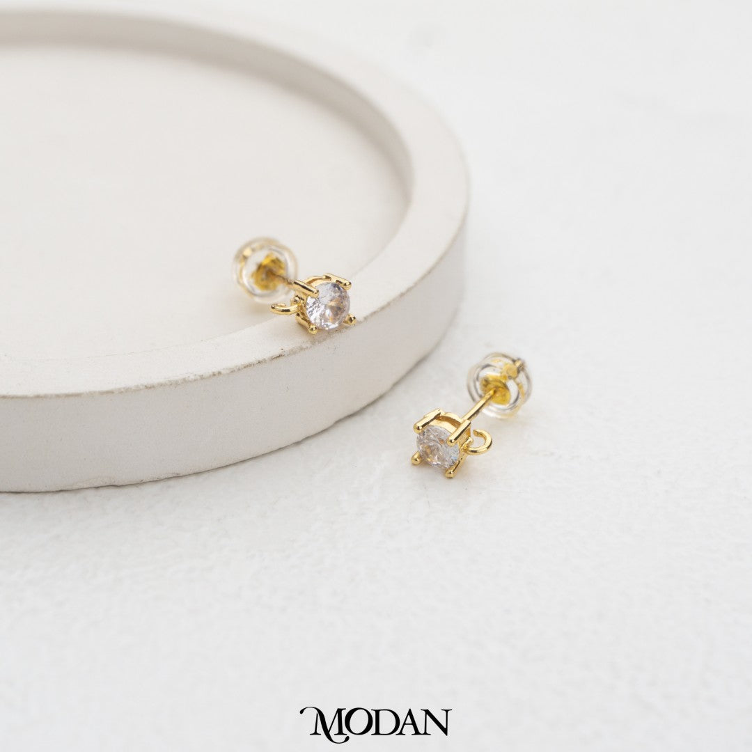 Mini Square Stud Earring DIY Earrings Findings Pengait Anting Tusuk Kotak Unfinished Hypoallergenic Gold Filled