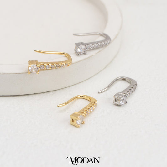 (3.1mm) Micro Paved With Zirconia Hooks Earring DIY Earrings Findings Pengait Anting Tusuk Bulat Unfinished Hypoallergenic Gold Filled