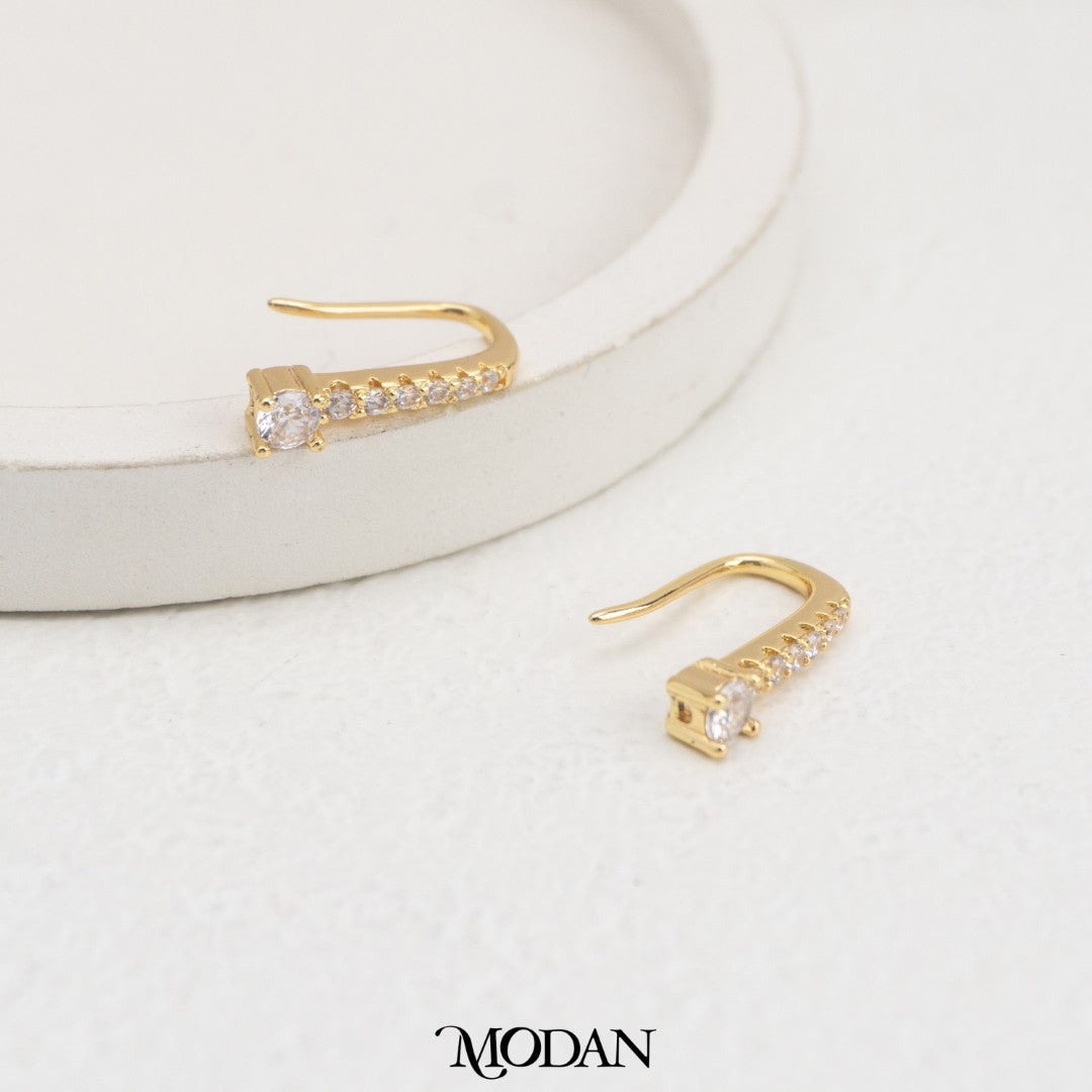 (3.1mm) Micro Paved With Zirconia Hooks Earring DIY Earrings Findings Pengait Anting Tusuk Bulat Unfinished Hypoallergenic Gold Filled