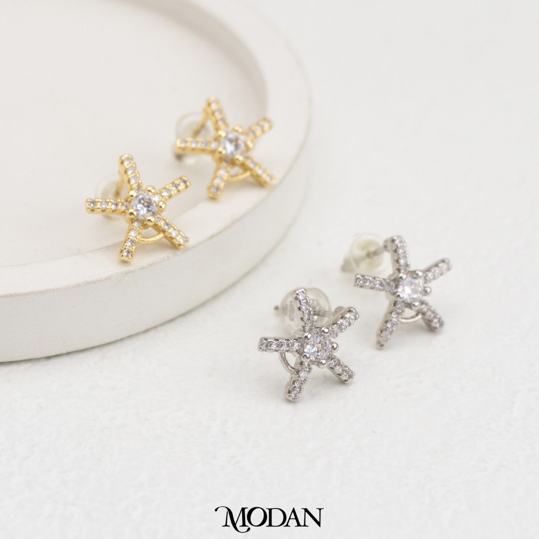 (11.7mm) Sparkling Star Stud Earrings DIY Earrings Findings Pengait Anting Tusuk Bintang Unfinished Hypoallergenic Gold Filled