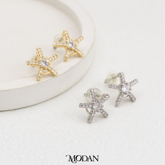 (11.7mm) Sparkling Star Stud Earrings DIY Earrings Findings Pengait Anting Tusuk Bintang Unfinished Hypoallergenic Gold Filled