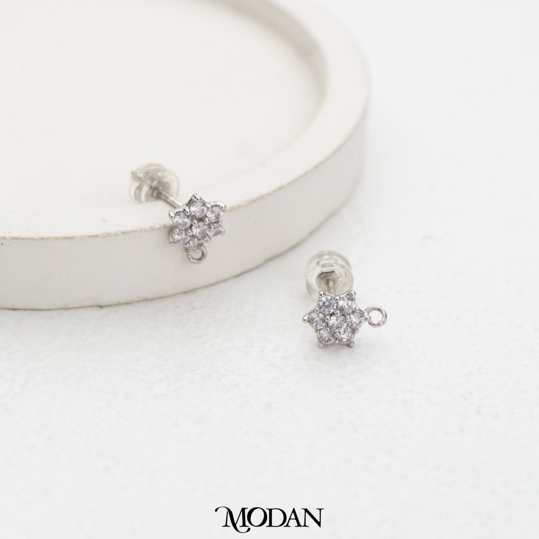 Flower Stud Earrings DIY Earrings Findings Pengait Anting Tusuk Tetes Air Unfinished Hypoallergenic Gold Plated