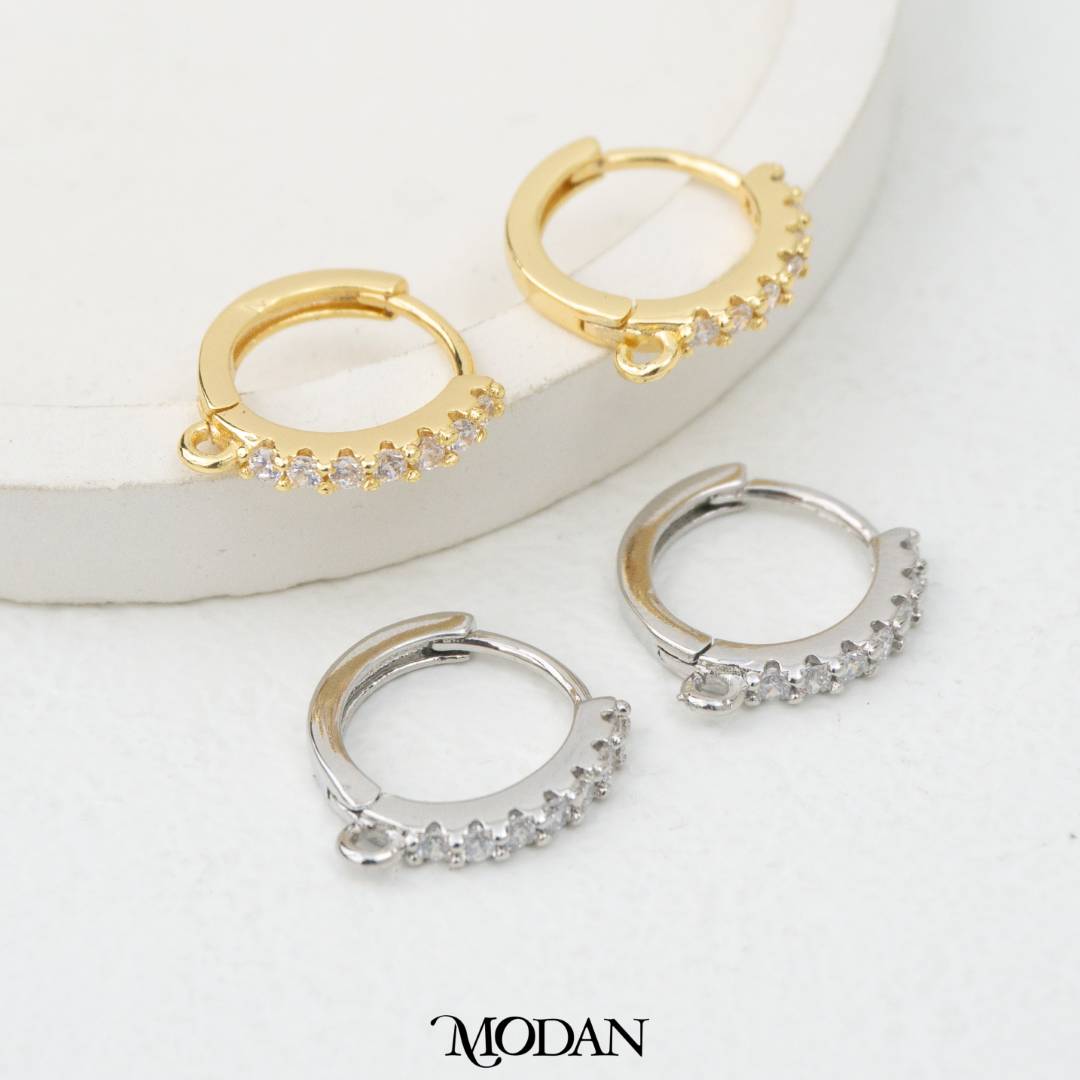 Black, Tosca, Clear, Pink Unfinished Hoop Earrings Making Supplies DIY Anting Bulat Warna Warni
