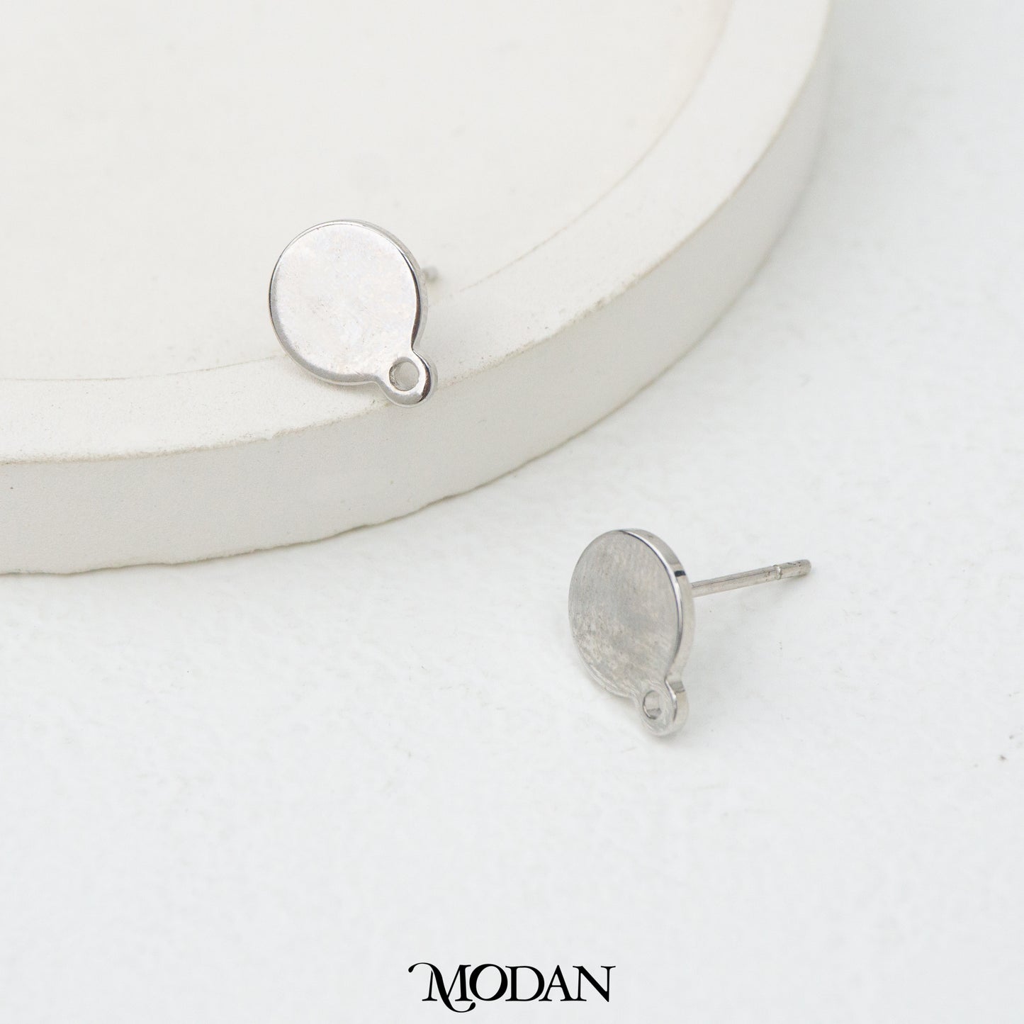 Simple Mini Round Stud Earrings DIY Earrings Findings Pengait Anting Tusuk Hypoallergenic Gold Plated