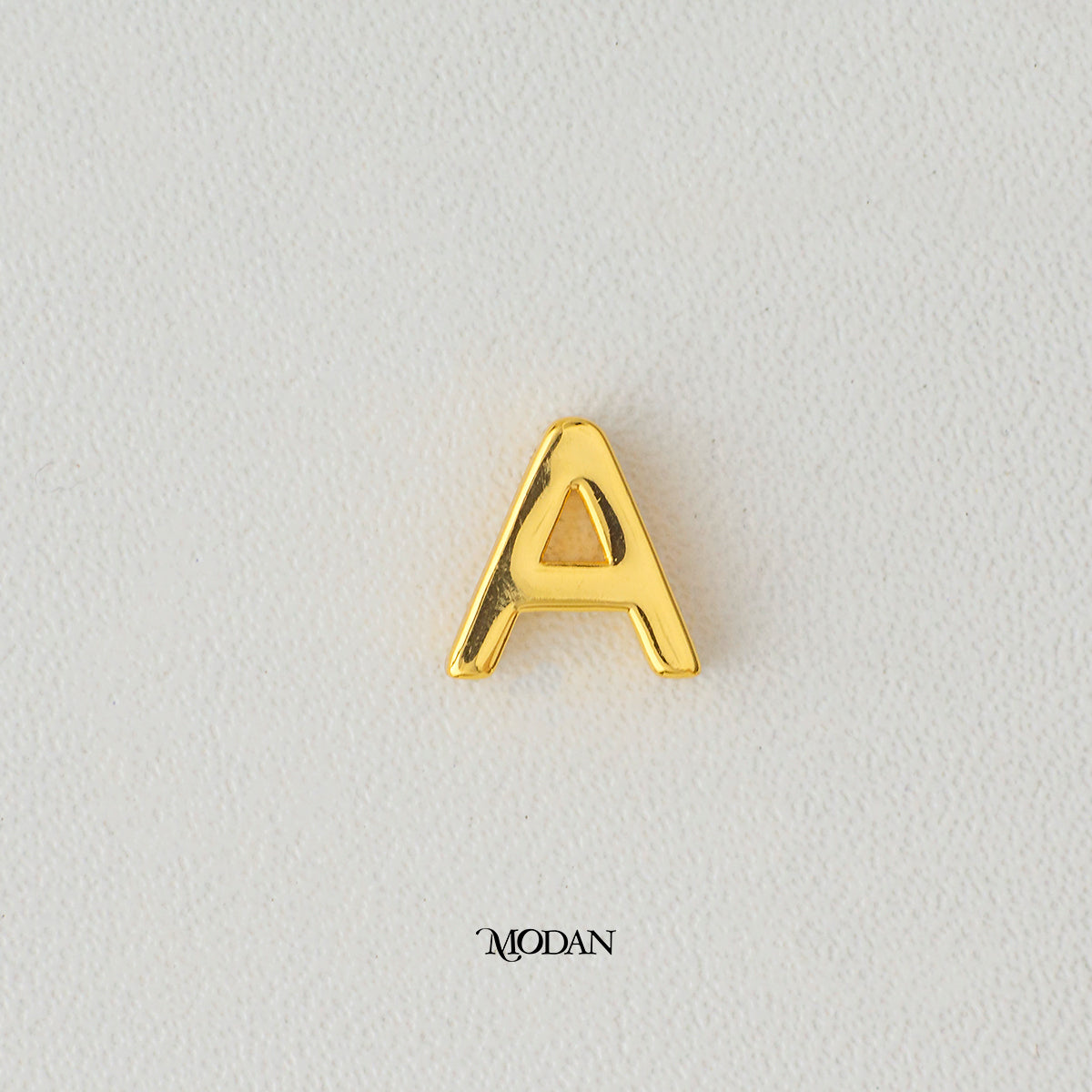 Mini Golden Initial Letter Slider DIY Beads Charm Liontin Huruf Hypoallergenic Gold Plated