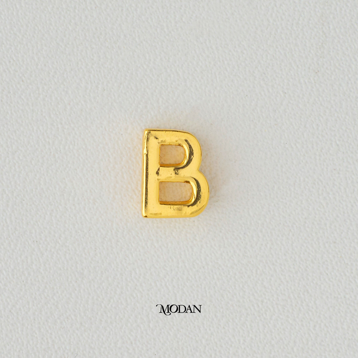 Mini Golden Initial Letter Slider DIY Beads Charm Liontin Huruf Hypoallergenic Gold Plated