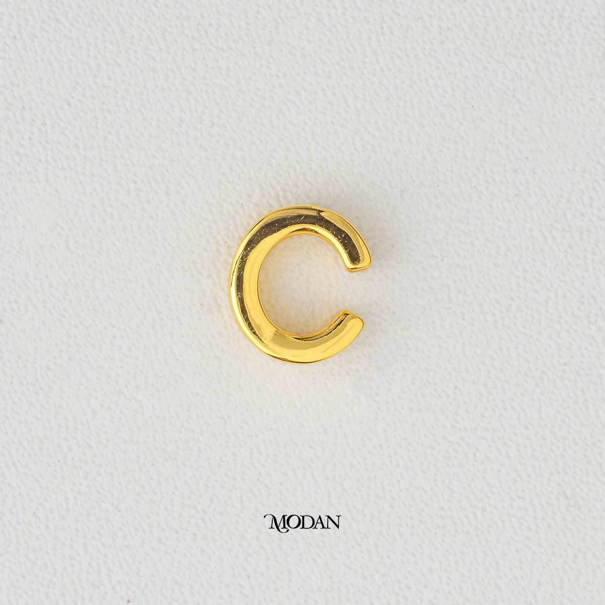Mini Golden Initial Letter Slider DIY Beads Charm Liontin Huruf Hypoallergenic Gold Plated