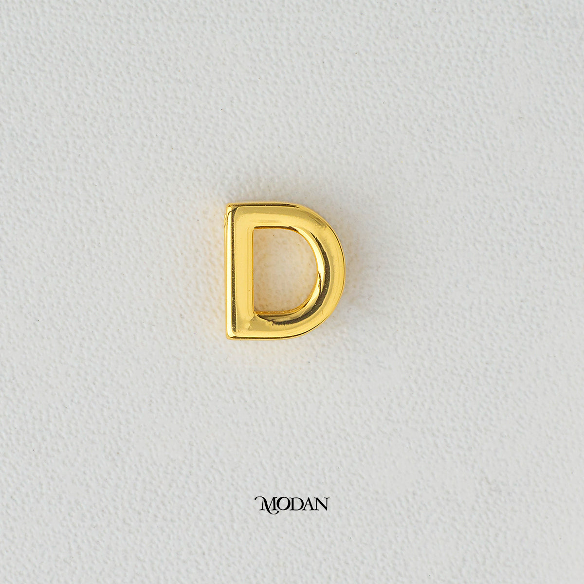 Mini Golden Initial Letter Slider DIY Beads Charm Liontin Huruf Hypoallergenic Gold Plated