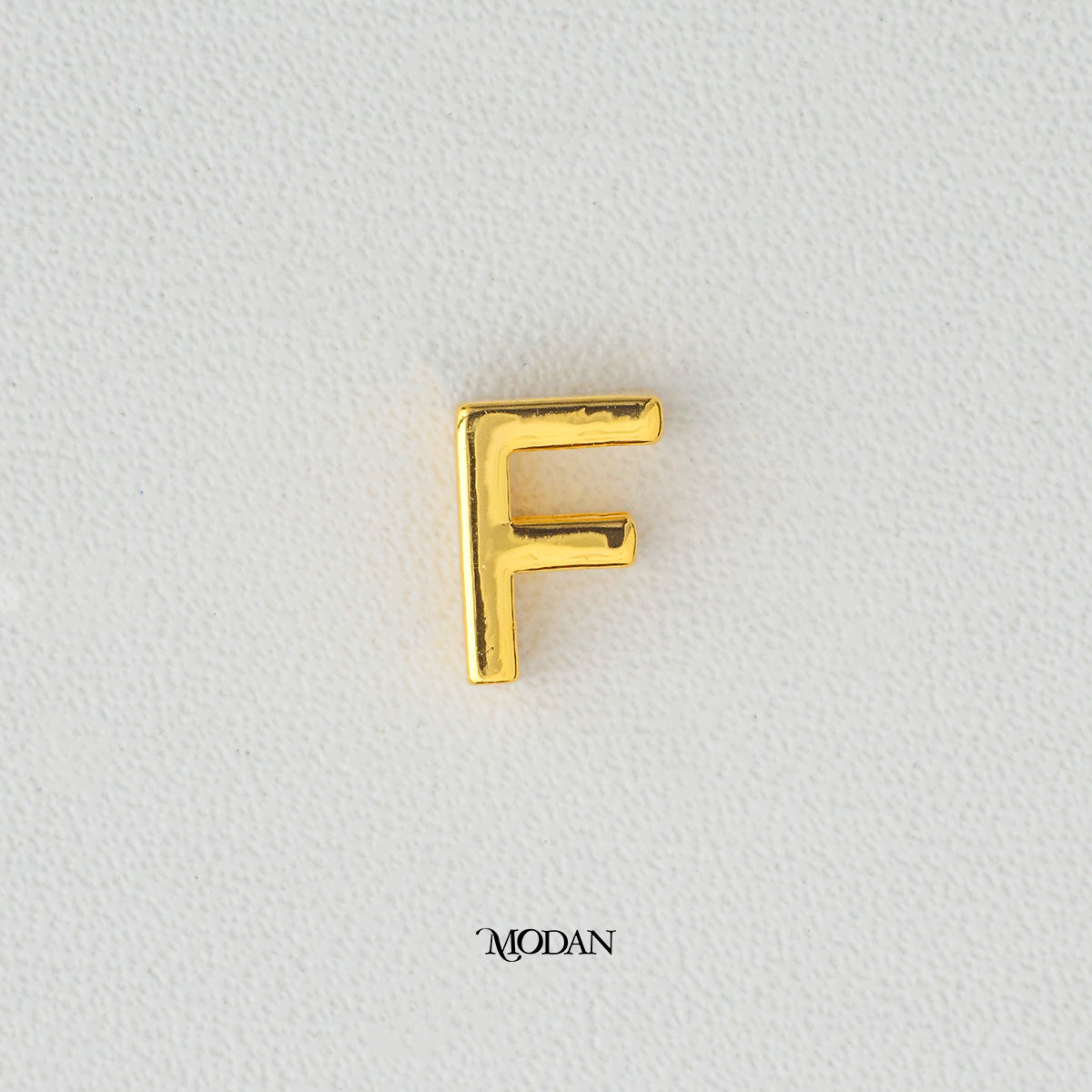 Mini Golden Initial Letter Slider DIY Beads Charm Liontin Huruf Hypoallergenic Gold Plated