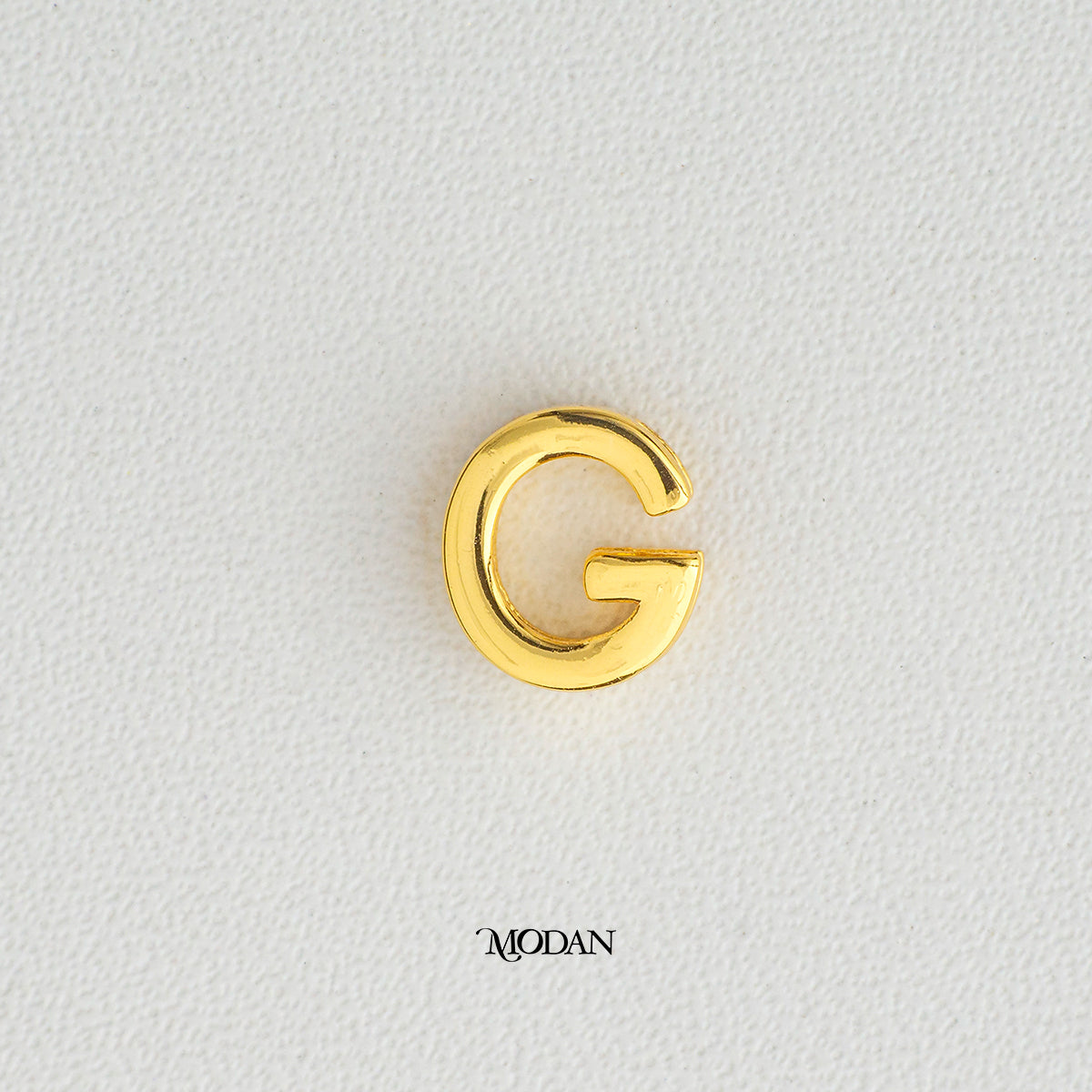 Mini Golden Initial Letter Slider DIY Beads Charm Liontin Huruf Hypoallergenic Gold Plated