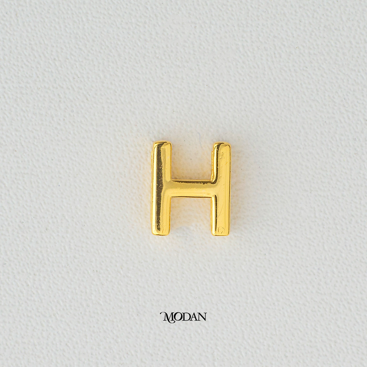 Mini Golden Initial Letter Slider DIY Beads Charm Liontin Huruf Hypoallergenic Gold Plated