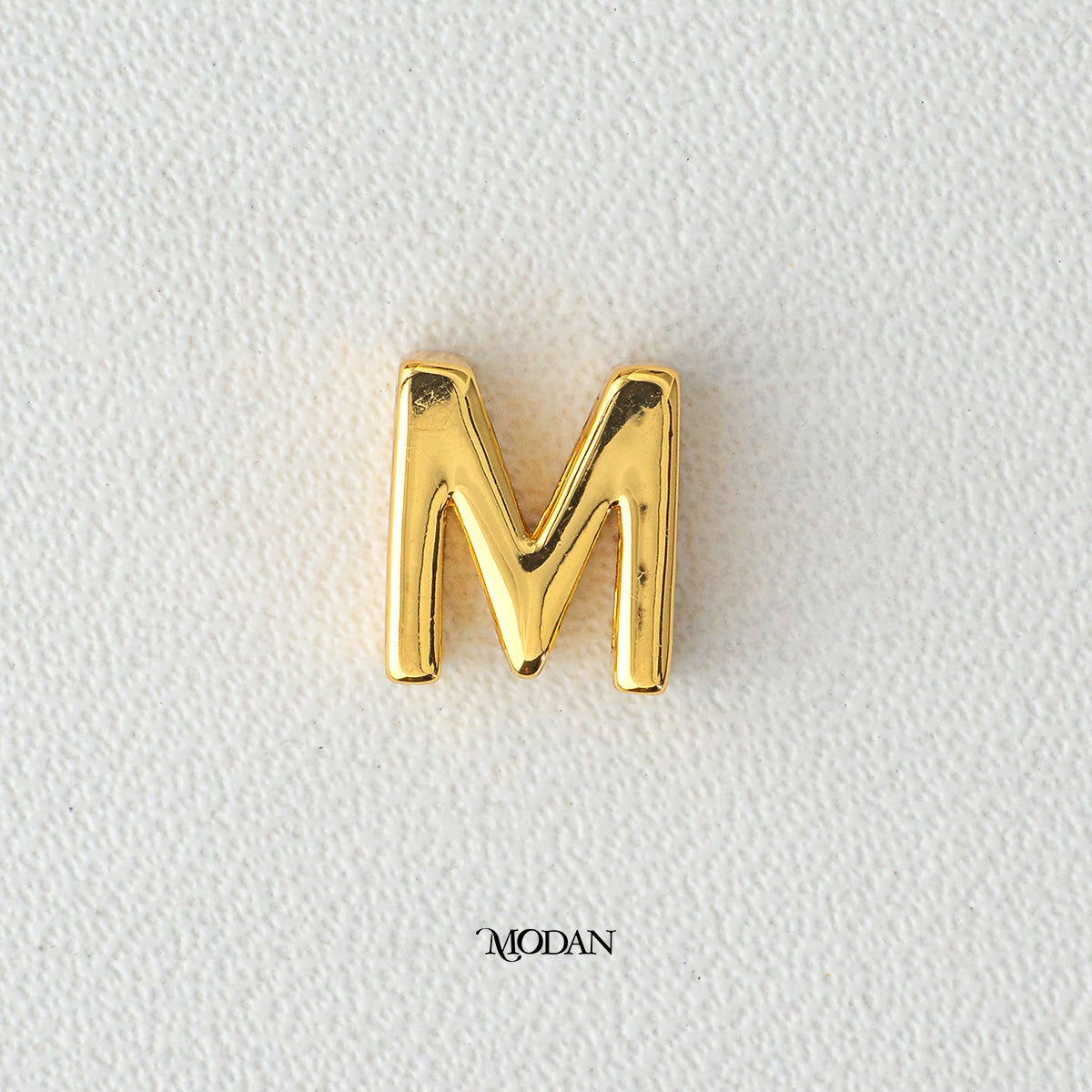 Mini Golden Initial Letter Slider DIY Beads Charm Liontin Huruf Hypoallergenic Gold Plated