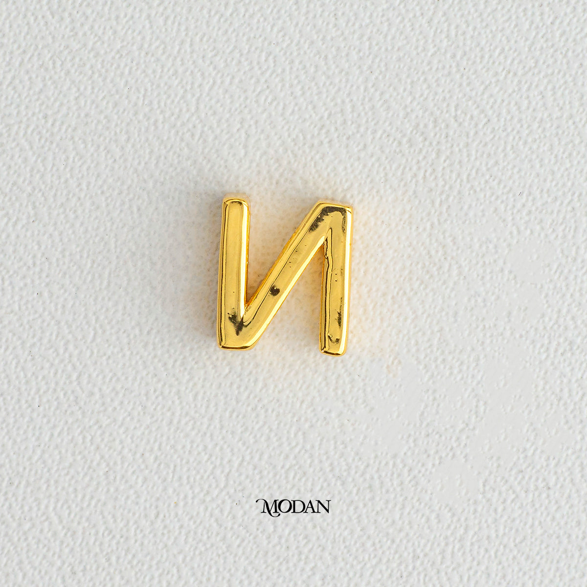 Mini Golden Initial Letter Slider DIY Beads Charm Liontin Huruf Hypoallergenic Gold Plated