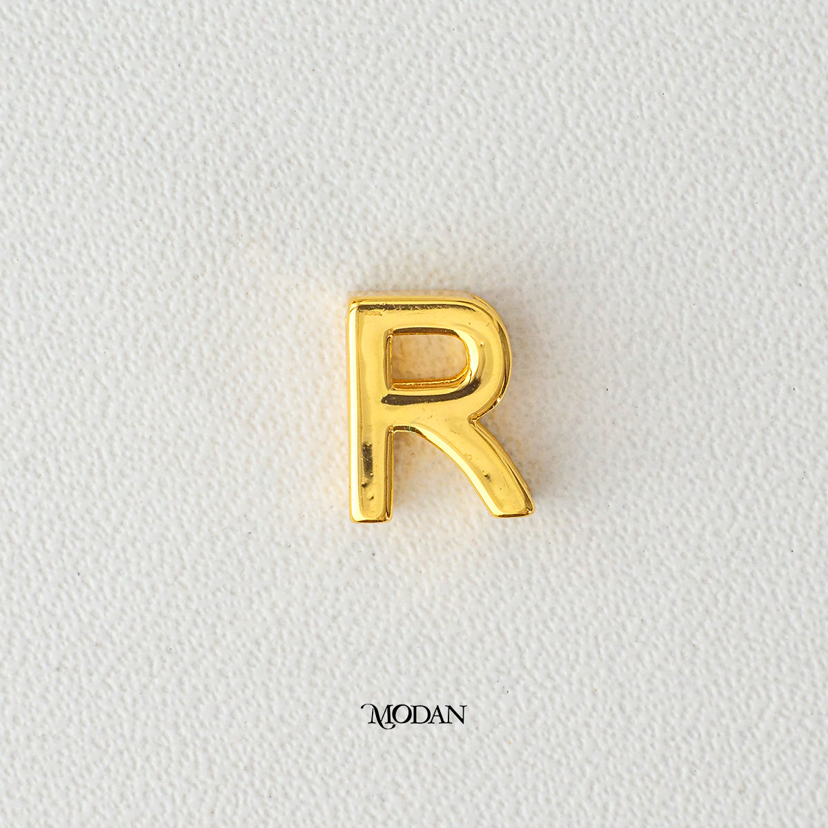 Mini Golden Initial Letter Slider DIY Beads Charm Liontin Huruf Hypoallergenic Gold Plated