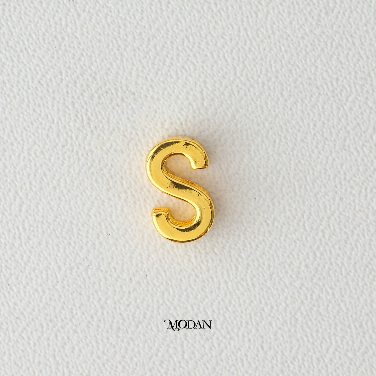 Mini Golden Initial Letter Slider DIY Beads Charm Liontin Huruf Hypoallergenic Gold Plated