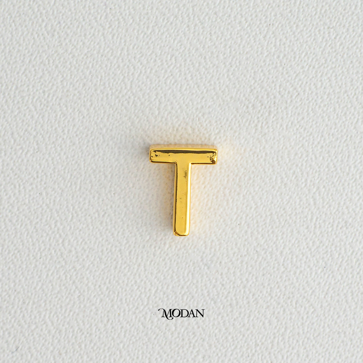 Mini Golden Initial Letter Slider DIY Beads Charm Liontin Huruf Hypoallergenic Gold Plated