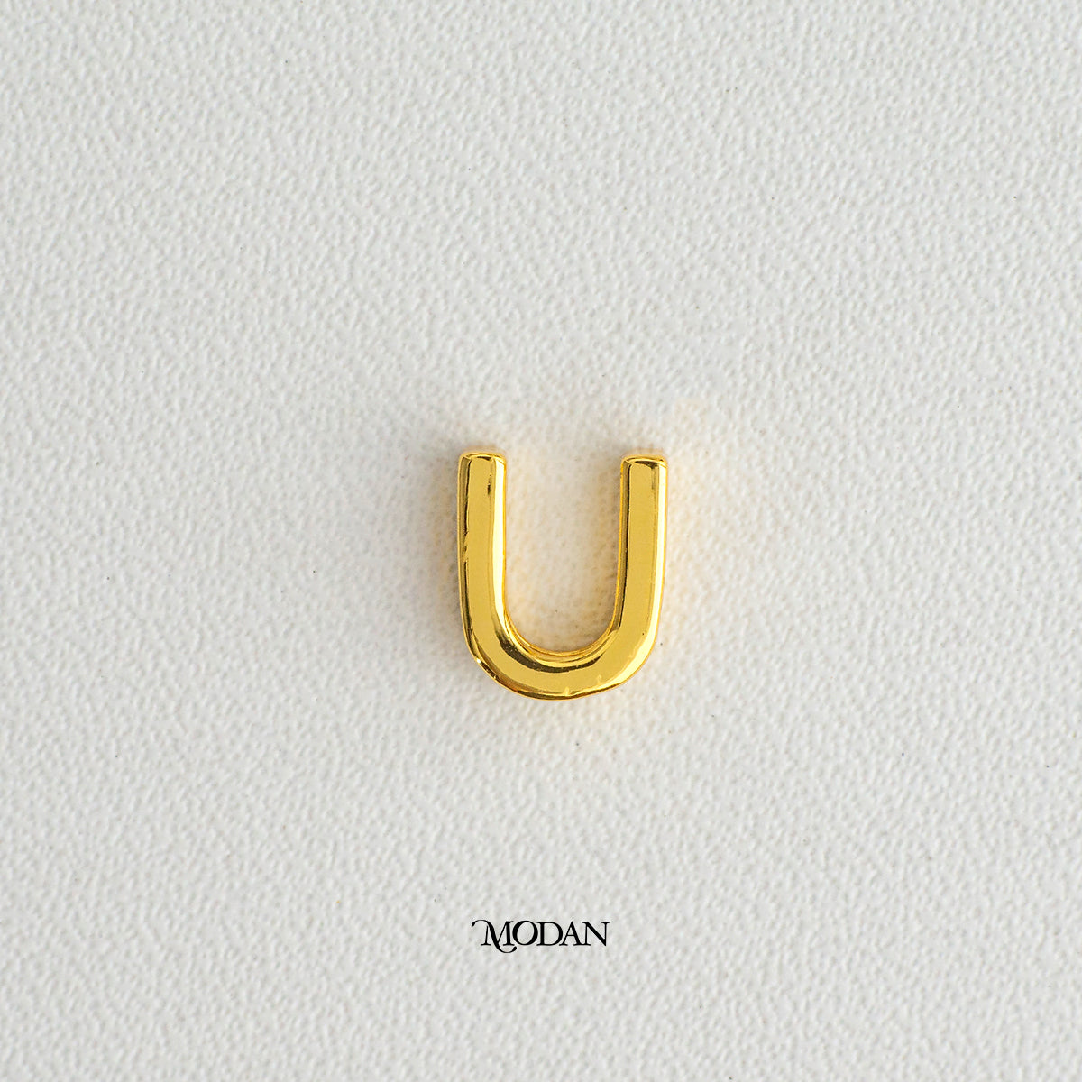 Mini Golden Initial Letter Slider DIY Beads Charm Liontin Huruf Hypoallergenic Gold Plated