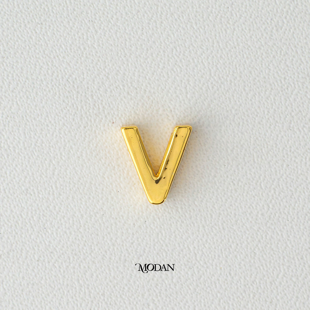 Mini Golden Initial Letter Slider DIY Beads Charm Liontin Huruf Hypoallergenic Gold Plated