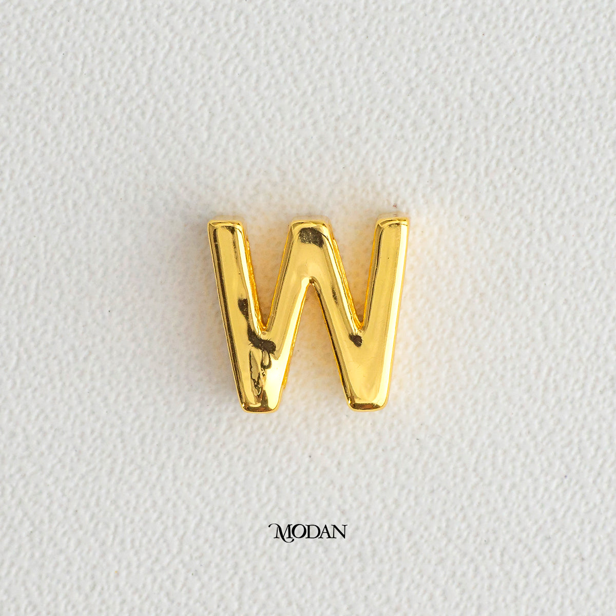 Mini Golden Initial Letter Slider DIY Beads Charm Liontin Huruf Hypoallergenic Gold Plated
