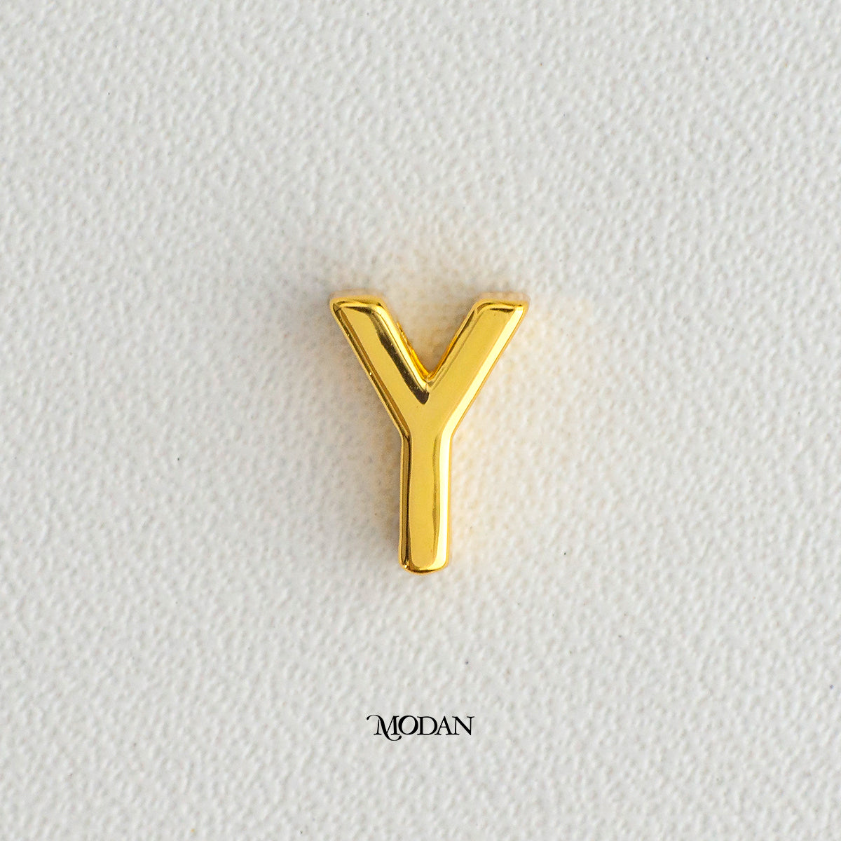 Mini Golden Initial Letter Slider DIY Beads Charm Liontin Huruf Hypoallergenic Gold Plated