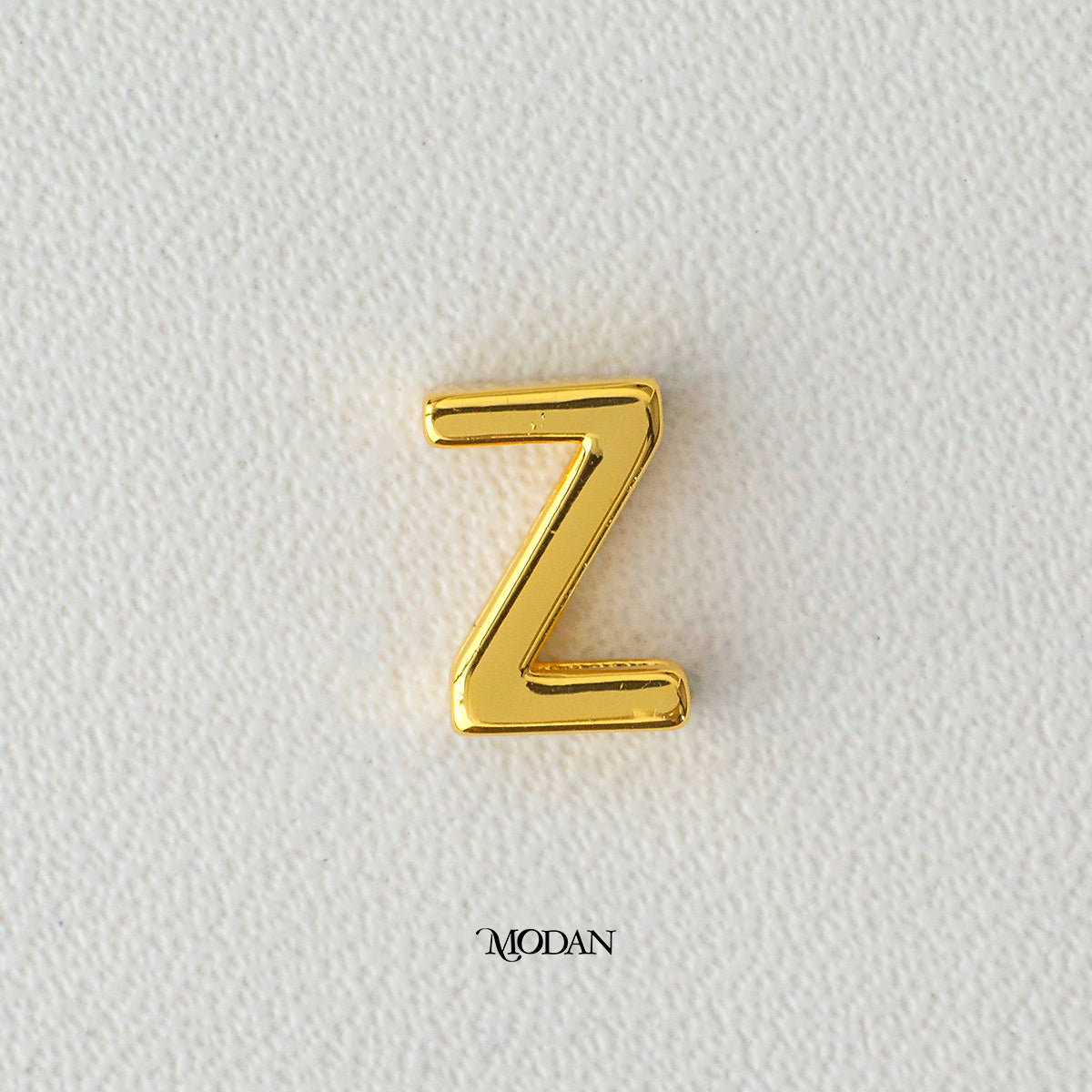 Mini Golden Initial Letter Slider DIY Beads Charm Liontin Huruf Hypoallergenic Gold Plated