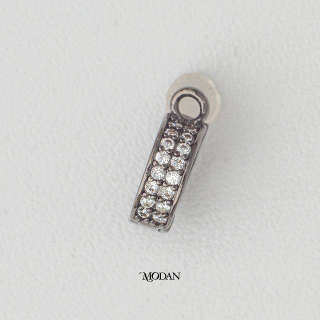 Round Circle Micro Pave Zirconia DIY Bead Spacer With Loop Liontin Bulat Zirconia Hypoallergenic Gold Filled