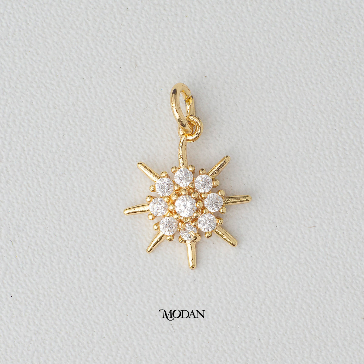 Mini Celestial Star Zirconia DIY Charm Liontin Bintang Hypoallergenic Gold Filled