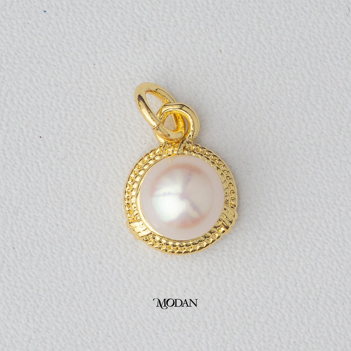 Mini Purple, White Shell Pearl Round DIY Charm Liontin Mutiara Elegant Hypoallergenic Gold Filled