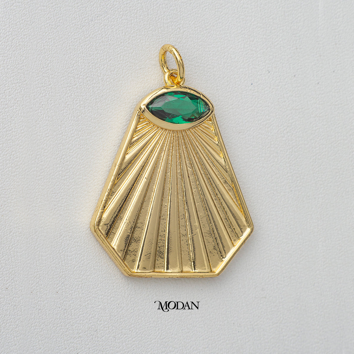 Sunburst DIY Charm Liontin Bulan Hijab Friendly Hypoallergenic Gold Plated