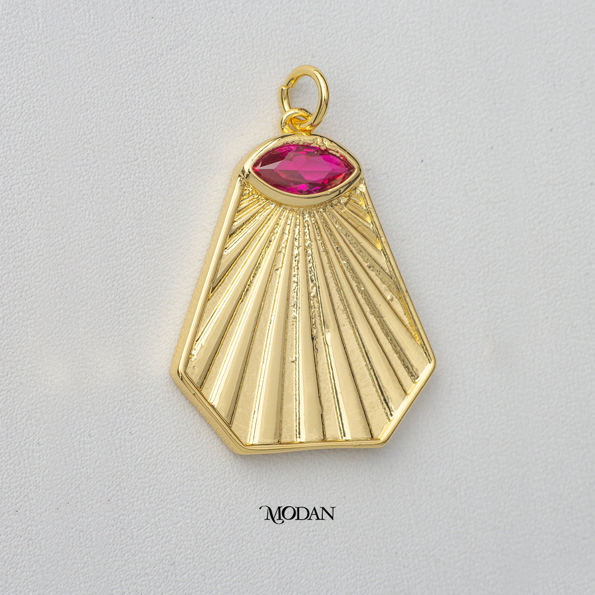 Sunburst DIY Charm Liontin Bulan Hijab Friendly Hypoallergenic Gold Plated