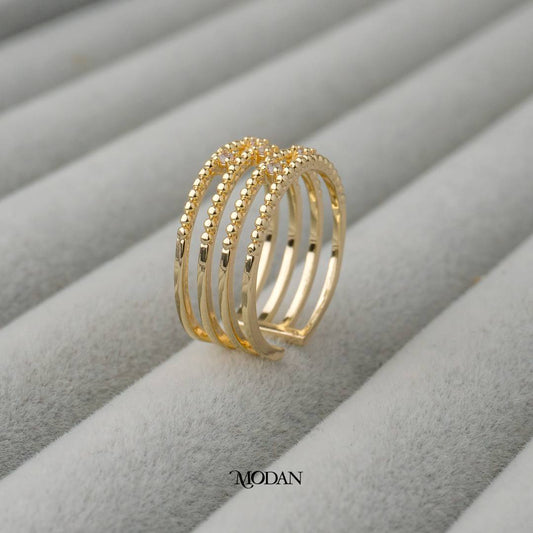 Bubble Stacking Adjustable Ring Cincin Tumpuk Adjustable Hypoallergenic Gold Plated