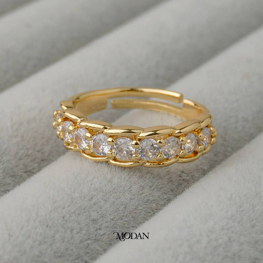 Listring Eternity Adjustable Ring Cincin Simple Adjustable Hypoallergenic Gold Plated