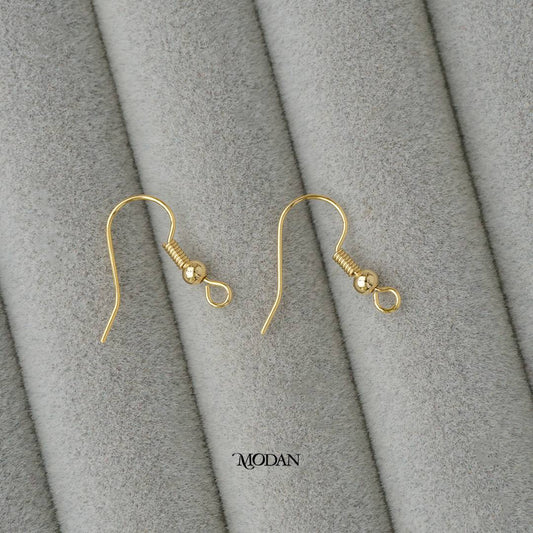 (5 pairs) Hooks Earring DIY Earrings Findings Pengait Anting Gantung Unfinished Hypoallergenic Gold Plated